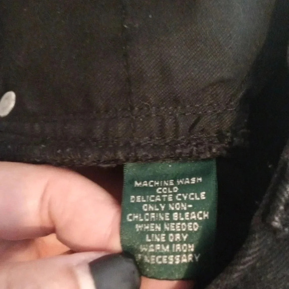 Lauren Ralph Lauren women's black studded jeans classic straight size 8P.. - Picture 8 of 10